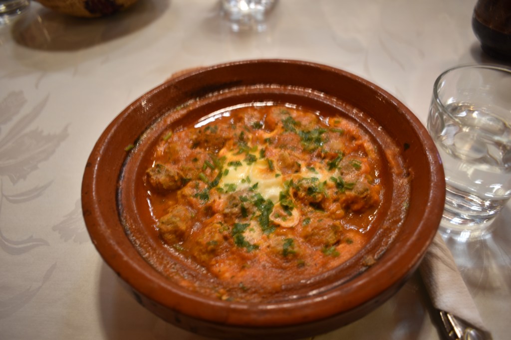 Eggs with small meat balls - my lunch that day